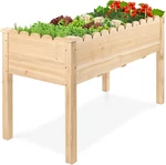 Best Choice Products Raised Garden Bed, Scalloped Design, Elevated Wood Planter. Fixed Price $166.99.