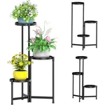 3 Tiered Black Metal Plant Stand, Display Rack For Patio Living Room Balcony Gar. Fixed Price $115.20.
