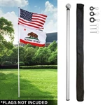 16FT Deluxe Fiberglass Telescoping Flag Pole Camp Rv Desert Nascar Antenna. Fixed Price $47.99.