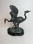 Spi San Pacific International Crane Bird Herons Egret -bronze Sculpture 12". Fixed Price $250.00.