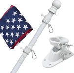 Pole Kit With 3X5 American - Includes 5FT Heavy Duty Tangle Free. Fixed Price $35.97.