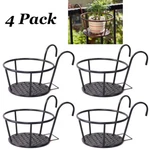 4 Pack Metal Hanging Planter Baskets For Balcony Railing & Fence Flower Pots. Fixed Price $26.99.