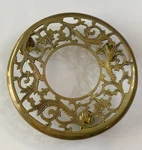 Vintage Ornate Round Brass Rolling Plant Base Garden Dolly 3 Wheels 11 Wide. Fixed Price $39.95.