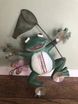 Frog Thermometer Indoor Outdoor Window Suction Cups Whimsical Garden Temp Gauge. Fixed Price $13.99.