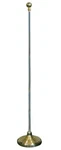 8FT Silver Indoor Flag Pole Kit Ball Topper 8' Telescoping & Base. Fixed Price $62.95.