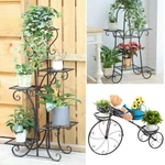 Metal Outdoor Indoor Pot Plant Stand Garden Decor Flower Rack Wrought Iron Black. Fixed Price $39.94.