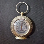 Vintage Three Star Thermometer - Pocket Watch Design W/ornate Floral. Fixed Price $44.00.