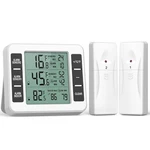 (upgraded) Amir Refrigerator Thermometer, Wireless Indoor Outdoor White. Fixed Price $29.99.