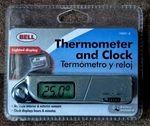 Bell Interior/exterior Thermometer & Clock W/ Lighted Display Model 28001-8. Fixed Price $9.95.