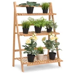 Topbuy Folding Flower Display Bamboo Garden 3TIER Plant Shelf. Fixed Price $53.99.