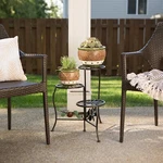 Unique Wrought Iron Country Apple Plant Stand - 3 Level Outdoor Decor. Fixed Price $56.99.