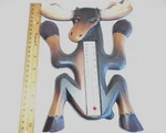 Big Moose Wall Indoor Thermometer, 10.5" X 7.5" Thick Resin (?). Fixed Price $8.00.