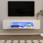 Floating Tv Stand With Led Lights, 58'' Wall Mounted Shelves 1 Open S.... Fixed Price $194.92.