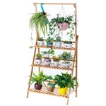 Copree Bamboo 3-TIER Hanging Stand Planter Shelves Flower Pot Organizer.... Fixed Price $55.61.