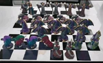 Medieval Fantasy Dragon Wizard Chess Set 32PC Hand Painted Ceramic No Board. Fixed Price $76.49.