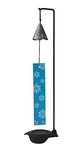 Ichiu-do Nambu Ironware Hanabi Wind Chime With Stand Silver Blue Cast. Fixed Price $91.59.