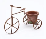 Gerson Metal Bicycle & Terracotta Planter 2-PIECE Set Outdoor Patio Garden. Fixed Price $32.99.