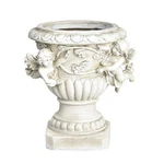Garden Cherub Urn Planter, Lovely Resin Angel Statue Flower Pots, Vintage Eur.... Fixed Price $62.12.