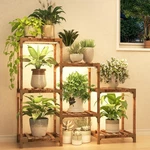Homkirt Plant Stand With Grow Light, Shelf Indoor For Mutiple Pots, 7 T.... Fixed Price $64.61.