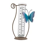 Crosse 704-71077-INT 5 Inch Capacity Glass Blue Butterfly Rain Gauge. Fixed Price $27.94.