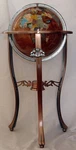36" Tall Amber Pearl Gemstone World Globe With Tripod Copper Bronze Floor Stand. Fixed Price $495.00.