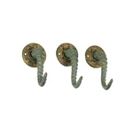 Zeckos Set Of 3 Verdigris Bronze Cast Iron Octopus Tentacle Wall Ho... Fast Ship. Fixed Price $75.76.
