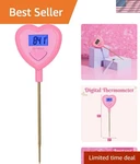 Digital Heart Shaped Thermometer For Cooking, Baking And Grilling, Instant Re.... Fixed Price $25.50.