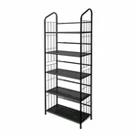 Black Outdoor Patio Plant Stand / Casual Metal 5 Tier Shelf Unit Bookcase. Fixed Price $79.95.