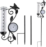 Voumsil Rain Gauge Outdoor, Black Butterfly With Thermometer For M.... Fixed Price $62.55.