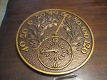 Bay Leaf 14'' Indoor Outdoor Wall Clock & Thermometer Anituqe Copper Beach Decor. Fixed Price $67.92.
