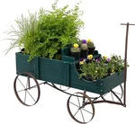 Amish Country Wagon - Buckboard Garden Planter Green. Fixed Price $39.56.
