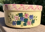 Alpine Pottery Roseville Ohio Bowl 1998 Flower Pattern - 6.25" By 3" Euc. Fixed Price $14.99.