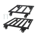 Pcs 12 & 13.6" Square Plant Caddy W/ Wheels Iron Wrought Rolling Stand. Fixed Price $32.10.