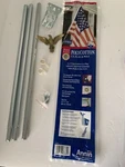 Annin Flagmakers 3' X 5' 6 Ft. Aluminum Flagpole Kit Made Usa. Fixed Price $12.90.