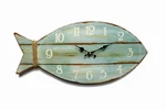 Silent Wooden Fish Beach Wall Clock, Non-ticking Ocean Sea Theme Home Decor. Fixed Price $35.87.