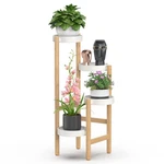 Wisuce Bamboo Plant Stands Indoor, 4 Tiered Tall Corner Holder Mu.... Fixed Price $76.81.