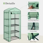 Mini Plastic Plant 4-TIER Rack Stand W/ Pe Cover Outdoor. Fixed Price $36.39.