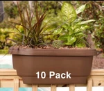 Pack Bloem 477245-1001 24" Chocolate Brown Deck Patio Rail Planters. Fixed Price $68.00.