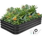 New Good Gain 4-IN-1 Adjustable Raised Garden Bed Kit Galvanized Planter Boxes. Fixed Price $68.96.