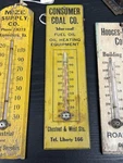Vintage Blue Coal Thermometer Consumer Oil Heating Sign. Fixed Price $74.95.