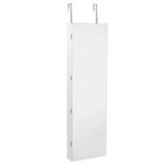 Costway White Wall Door Mount Mirrored Storage Jewelry Cabinet Lockable W/drawer. Fixed Price $129.99.