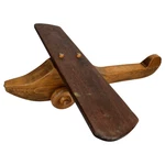 Hand Carved Wooden Airplane Toy Wheels Rools 13" Long Solid Folk Art Vintage. Fixed Price $24.77.
