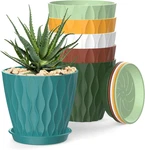 4 Inch Pots, 6 Pack Indoor Flower Planters With Drainage Holes And. Fixed Price $10.93.