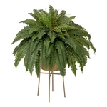 Nearly Natural 32" Artificial Boston Fern Metal Planter W/stand Diy Kit. Fixed Price $96.99.