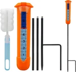 Upgraded Rain Gauge Outdoor, Freeze Proof With Silicone Orange. Fixed Price $13.35.