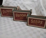 Home Interiors Country Garden Seed Crate Wall Pockets/planters/set Of 3. Fixed Price $8.95.