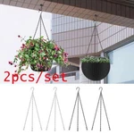 2PCS Hanging Flower Basket Pot Hanger Planter Chains Outdoor Garden. Fixed Price $6.91.