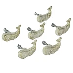 Zeckos Rustic White Cast Iron Whale 1.25 X 2.25 Inch, - 6. Fixed Price $36.99.