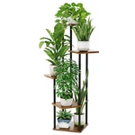 Bamworld Tiered Plant Stand Indoor Wood Metal Shelf Corner. Fixed Price $31.99.