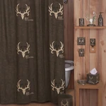 Bone Collector Brown Fabric Shower Curtain 72"X72" Michael Waddell Deer Skull. Fixed Price $24.79.